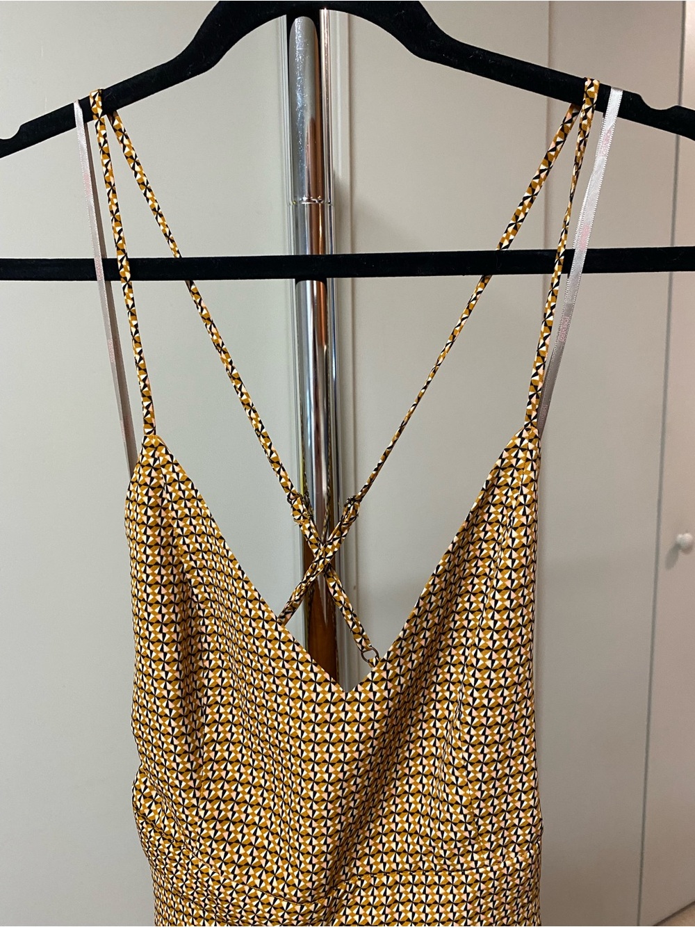 Forever 21 Gold Textured Slip Mini Dress with Adjustable Straps - Picture 3 of 11